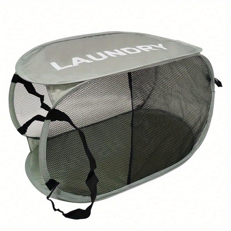 Mesh Laundry Hamper Grey Closet Organizer Bedroom School Dorm Essentials Clothes Organizer College Storage Organization Storage Bag Organizer