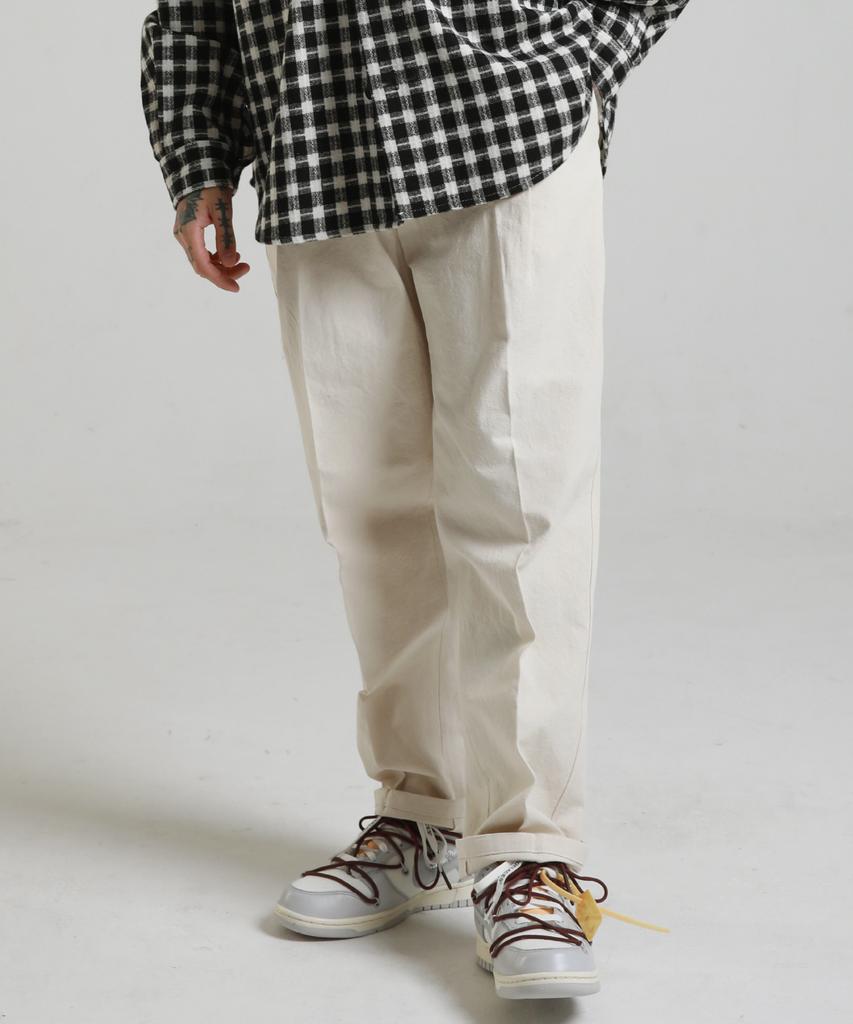 STAGE NAME Washed Tapered Wide Pants_Cream