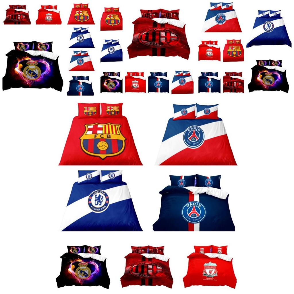 Football Bedding Set Polyester Material Includes Duvet Cover And Pillowcase