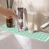 Anti-slip Silicone Faucet Mat Waterproof Sink Drain Pad Wrap-around Design Kitchen Countertop Protector Drying Soap Toothbrush Holder Splash Guard