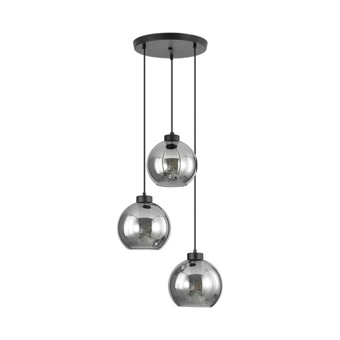 Suspension décorative - BV - BV01-00051 - Verre fumé - 3xE27 - 23W - Design contemporain
