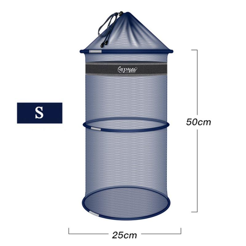 Portable Fishing Bucket Multi-purpose Quick Dry Anti-jump Mesh Storage Bag Crab Lobster Fish Shrimp