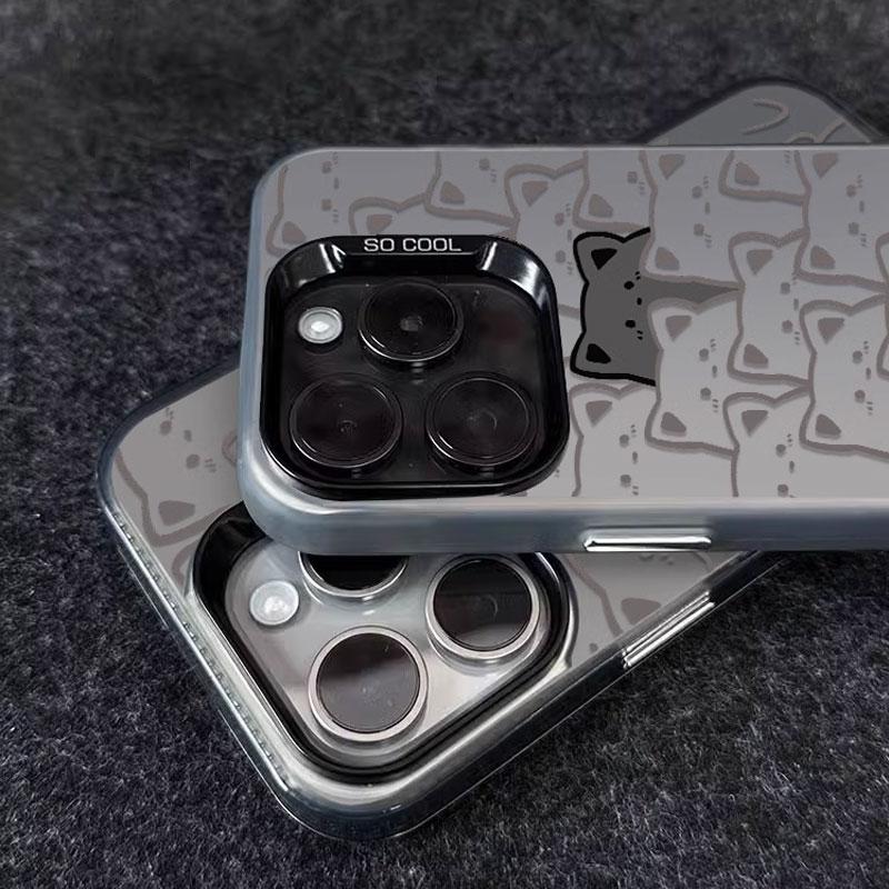 Süße Cartoon-Tier-Graffiti-Bär-Handyhülle für Samsung Galaxy S22 S23 S24 Ultra S25 S20 Plus S21 FE Linsenschutz Vergoldete Hülle