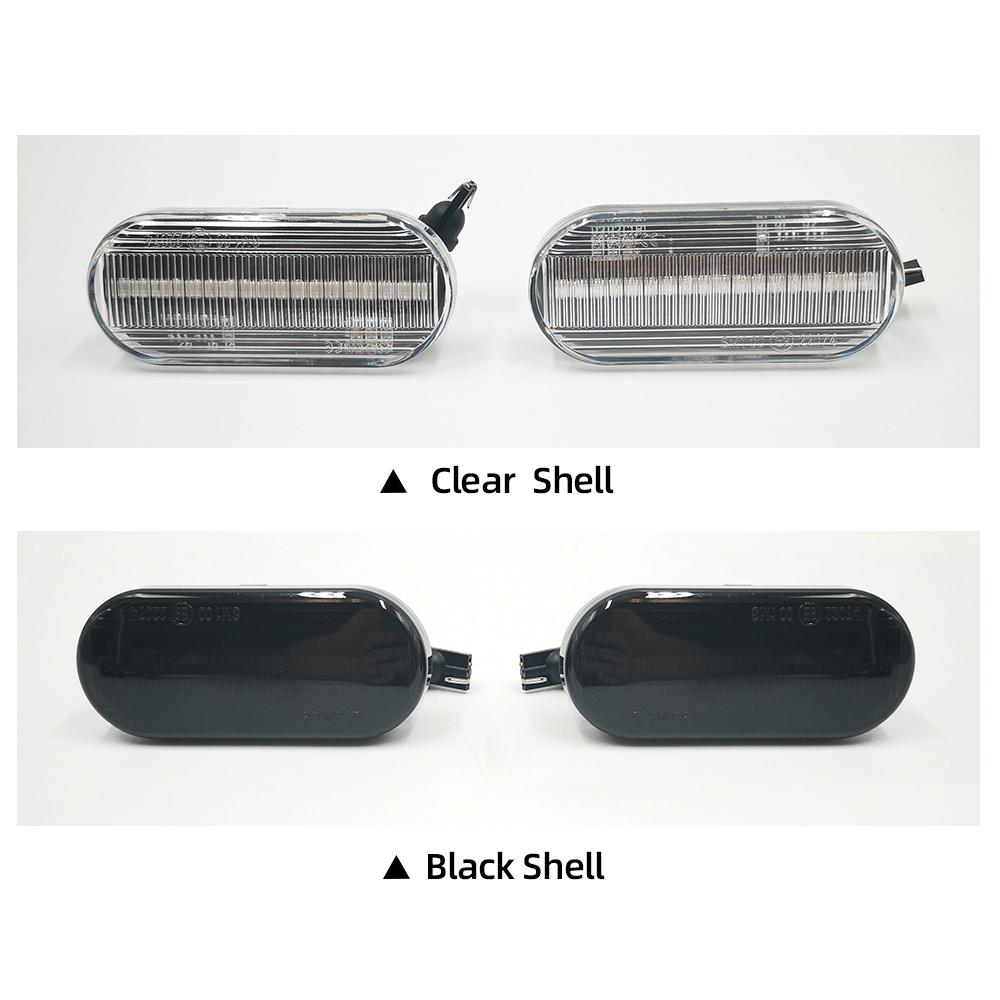 2 Stück LED Dynamische Seitenmarkierungs-Blinkerleuchte Sequenzielle Blinkerleuchte für Volkswagen VW Bora Golf 3 4 Passat 3BG Polo SB6