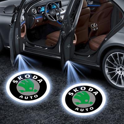 DZXB5 Car Door Welcome Light Led HD Projector Lamp Courtesy Lights Accessories For Octavia A5 1Z 2 MK2 2001 - 2012 2008 2007