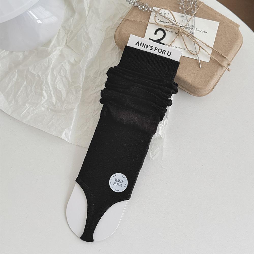 1 Pair Foot Stepping Women Calf Socks Thin Leg Cover Ballet Style Leg Warmers  Summer чёрный