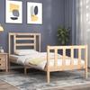 VidaXL Bed Frame with Headboard 90x200 Cm Solid Wood 3192866