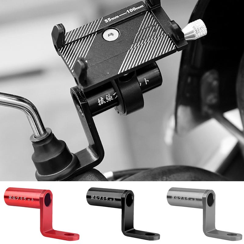 Motorcycle Rearview Mirror Mount Extender Bracket Holder Aluminum Alloy Handlebar Mirror Adapter Mobile Phone Support Stand