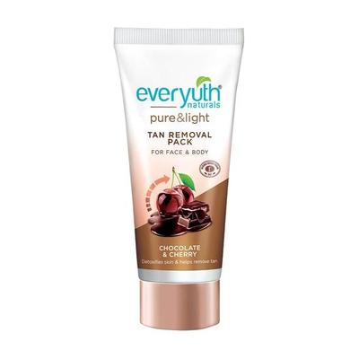 Everyuth Naturals Pure & Light Tan Removal Gesichtsmaske - Schokolade & Kirsche, 50g Tube