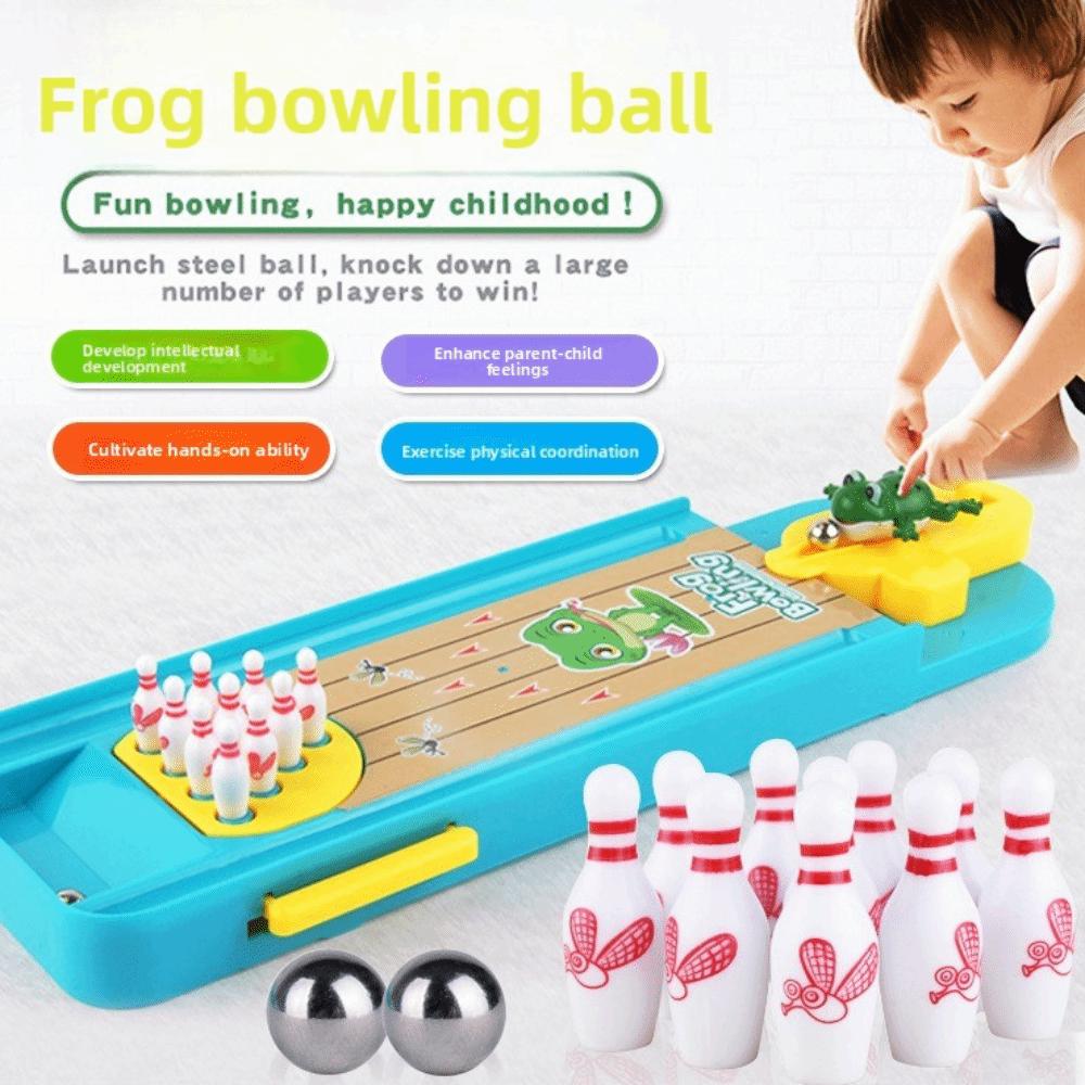 Educational Gift Bowling Table Top Game Dual Player Table Sports Game for Kids