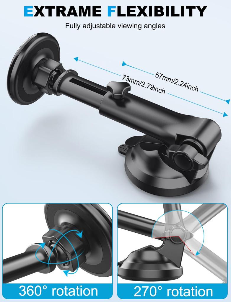 Magnetic Car Mount for iPhone 14 - Magsafe Compatible
