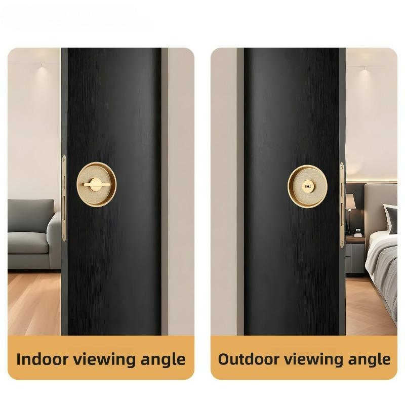 Round Pocket Door Lock, Bedroom Sliding Door, Balcony Door, Kitchen Indoor Wooden Door, Sliding Door Lock