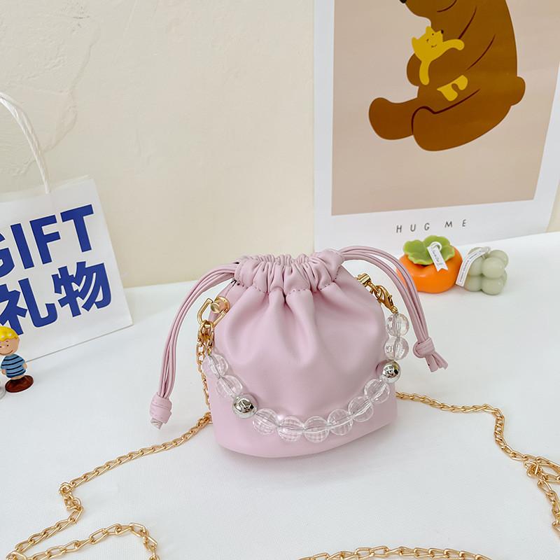 

Trendy Mini Pearl Handbag For Kids Fashionable Little Girl s Crossbody Purse With Breathable Features рожевий