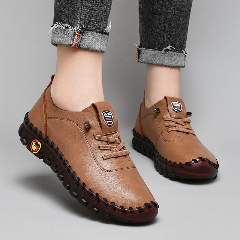 Handmade beef tendon soft-soled mother shoes women's spring and summer new flat-soled single shoes casual shoes