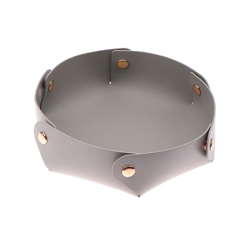 Desktop-Speicherfach PVC-Schlüssel Kosmetik Schmuck Box Home Veranda Schutt Dekoration Tablett Abnehmbare kleine Objekte Organizer