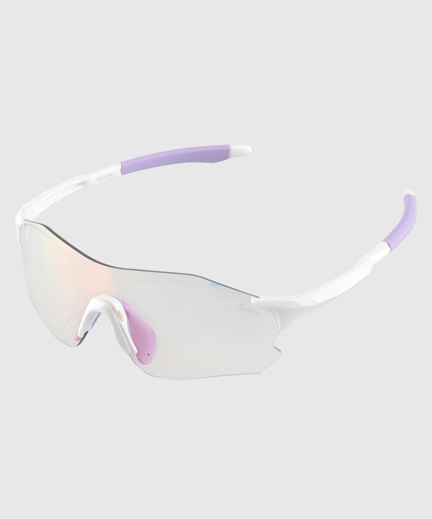 Tuditeo Une Sports Outdoor Goggles Sunglasses C6 Photochromic Red/Frame White Purple