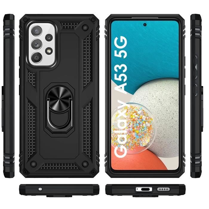 Coque - Phonillico - Samsung Galaxy A53 5G - Antichoc - Militaire - Anneau Rotatif 360°