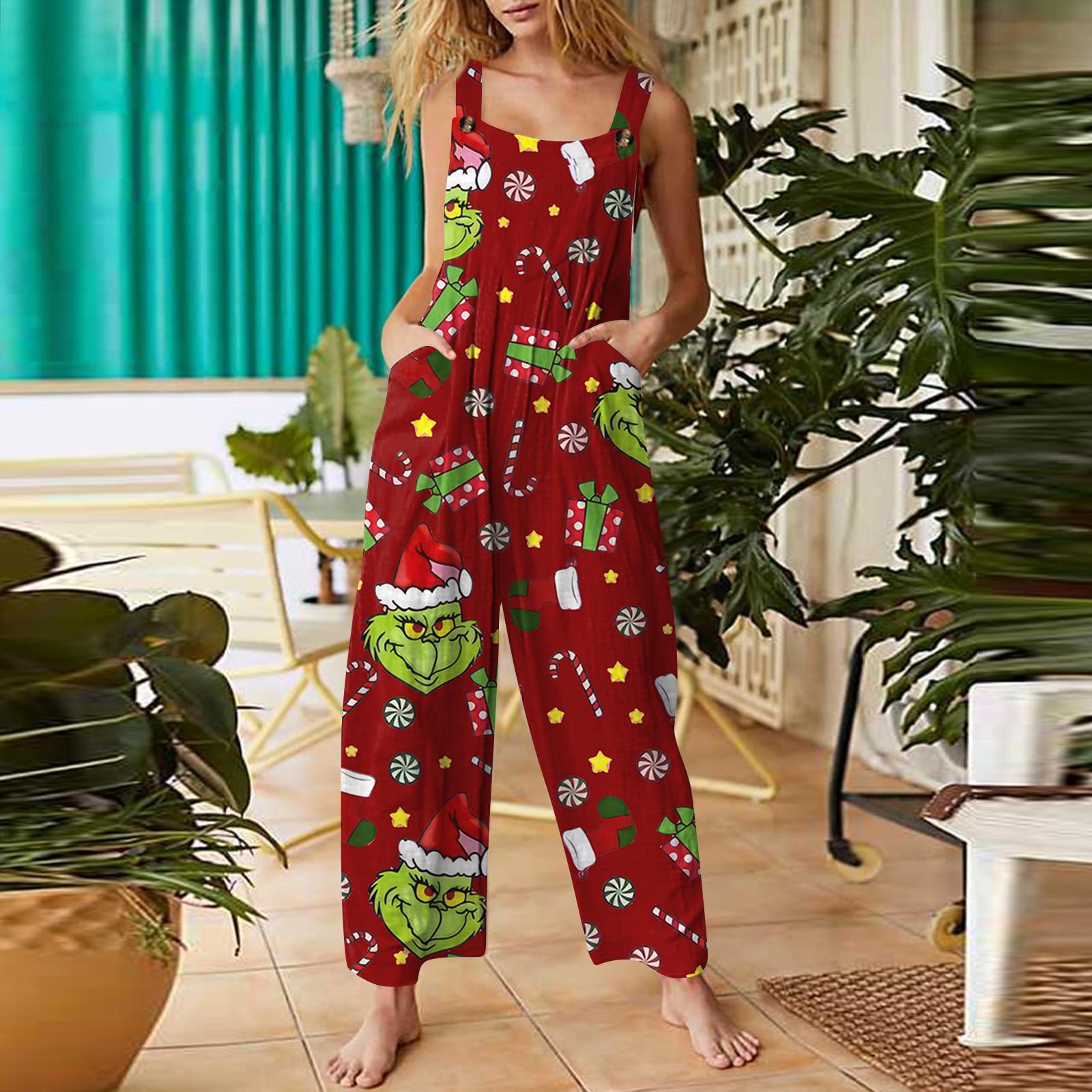 

Женские повседневные комбинезоны, комбинезоны с регулируемыми бретелями, летние без рукавов, милые удобные комбинезоны с карманом XXXXL красный