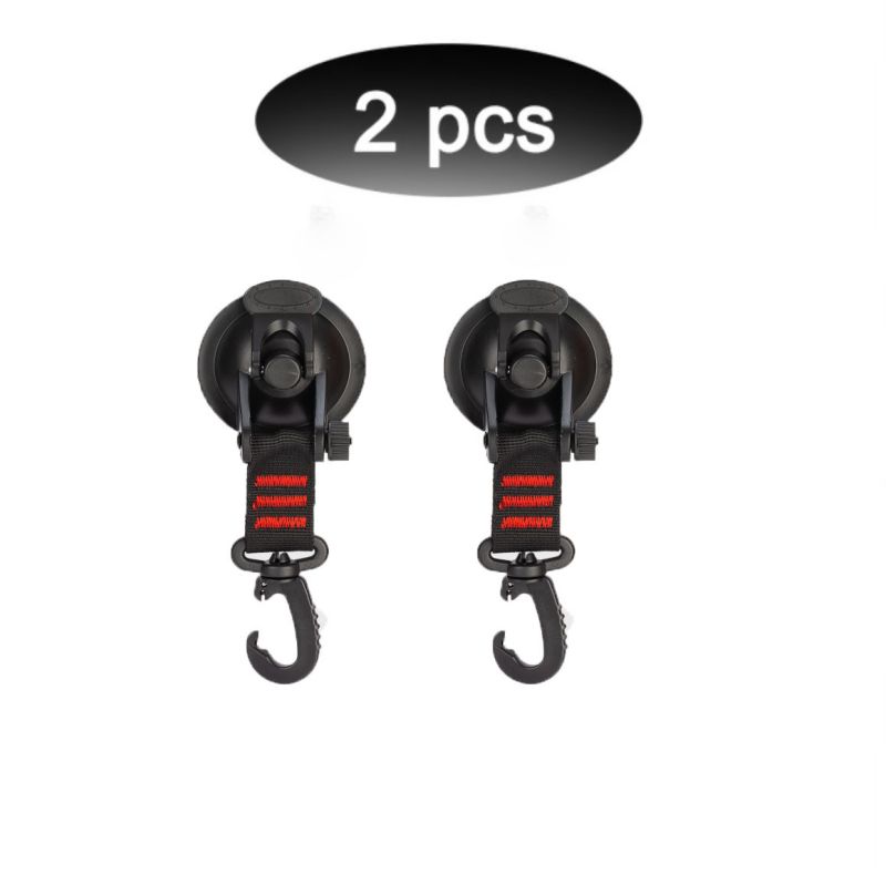 Cârlig cu ventuză pivotant Roșu Set 4 bucăți Ventuze Fereastră cu cârlige Puternic Cleme pentru copertină auto Accesorii rulotă