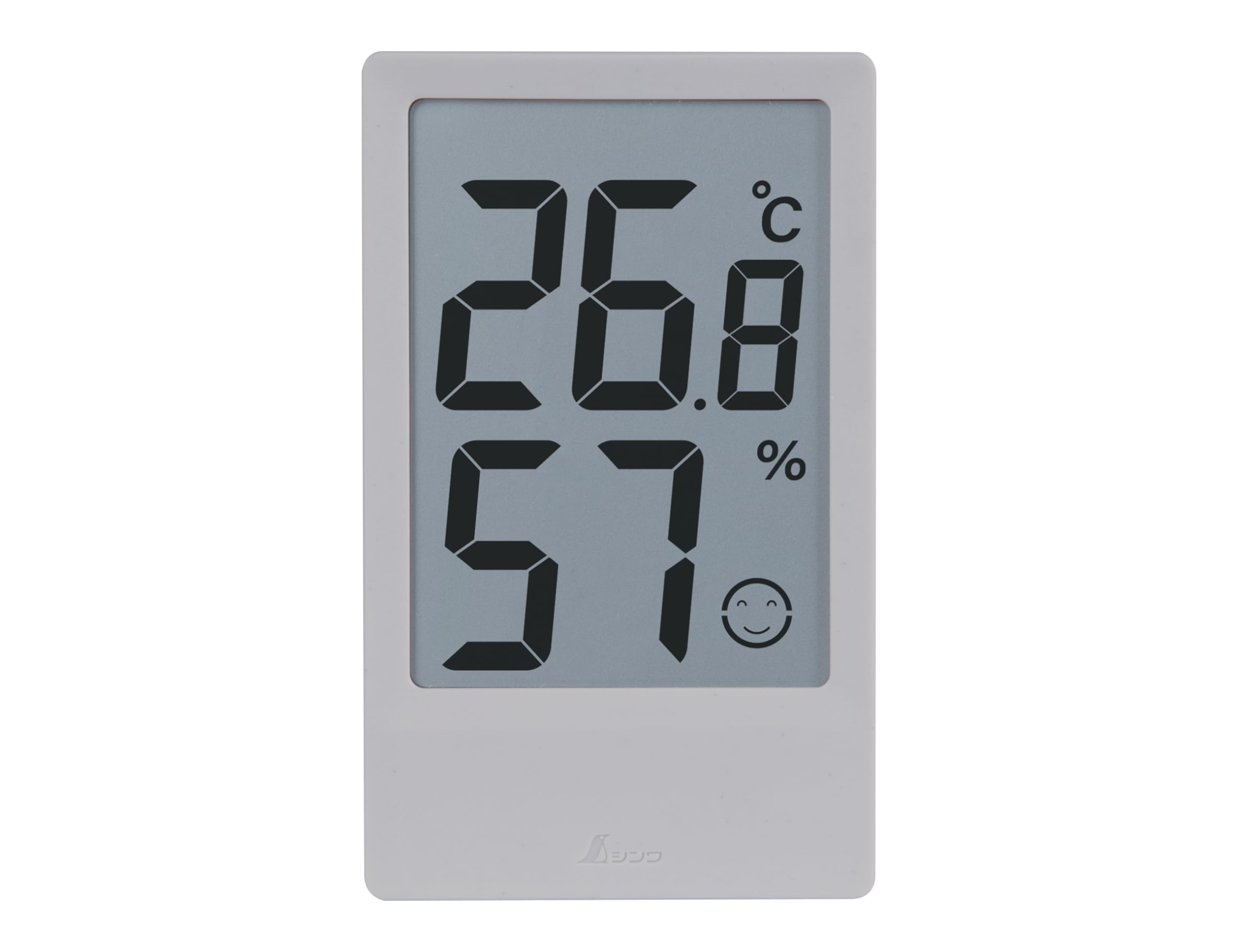 Shinwa Sokutei Digital Thermometer and Hygrometer Vertical 73399 E, Type, Maximum/Minimum Temperature, Gray,