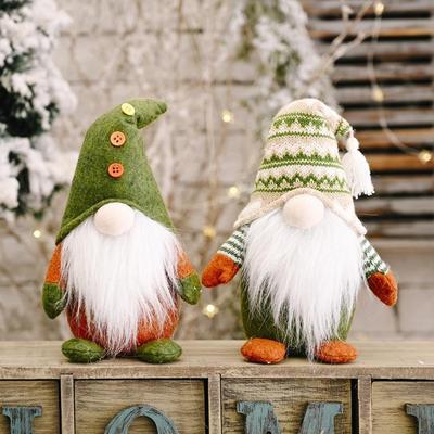 Christmas Faceless Doll Elf Figurine - Green Style Decorative Nordic Rudolph Ornament New Arrival