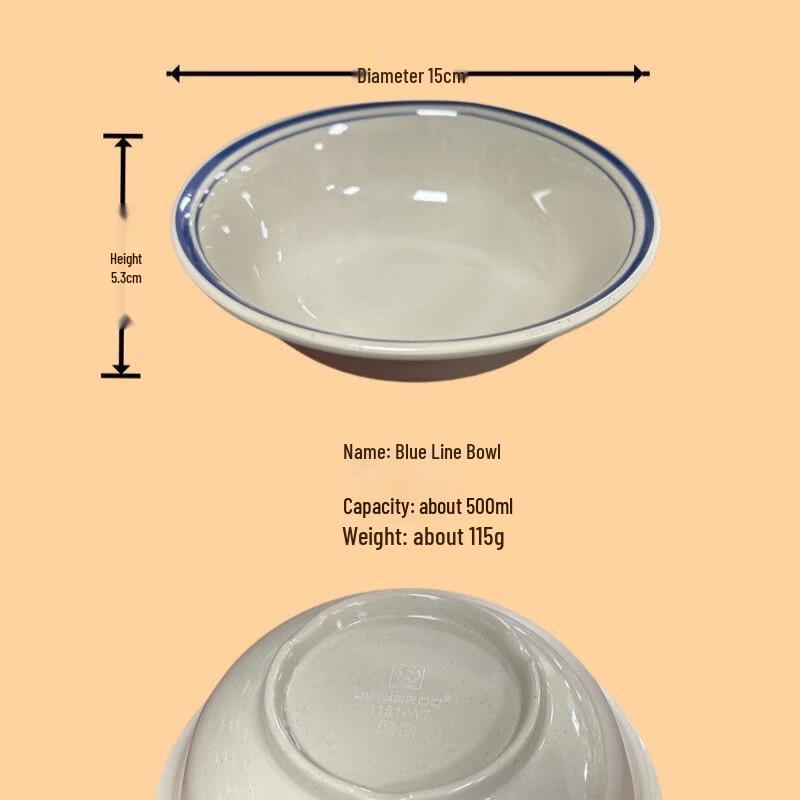 Jijun Antique-Style Melamine Noodle Bowls (10-Pack)