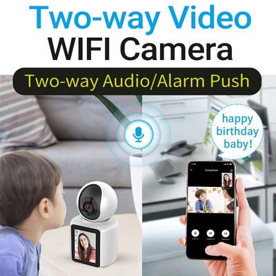 HD 2,8-Zoll-Bildschirm Ein-Tasten-Anruf Video-Telefon Kabellose PTZ IP-Dome-Kamera KI-Menschlich Ältere Betreuung Babyphone