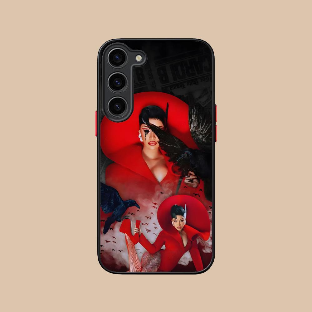 Cardi B Silicone Mobile Phone Case for Samsung Galaxy S26 S25 S24 S23 S22 S21 Plus FE Ultra Colorful Cover