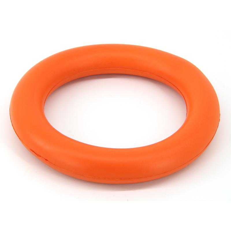 Durable EVA Floating Tug Ring Dog Toy for Aggressive Chewers, Orange Chew-Resistant Fetch Toy for Water Training