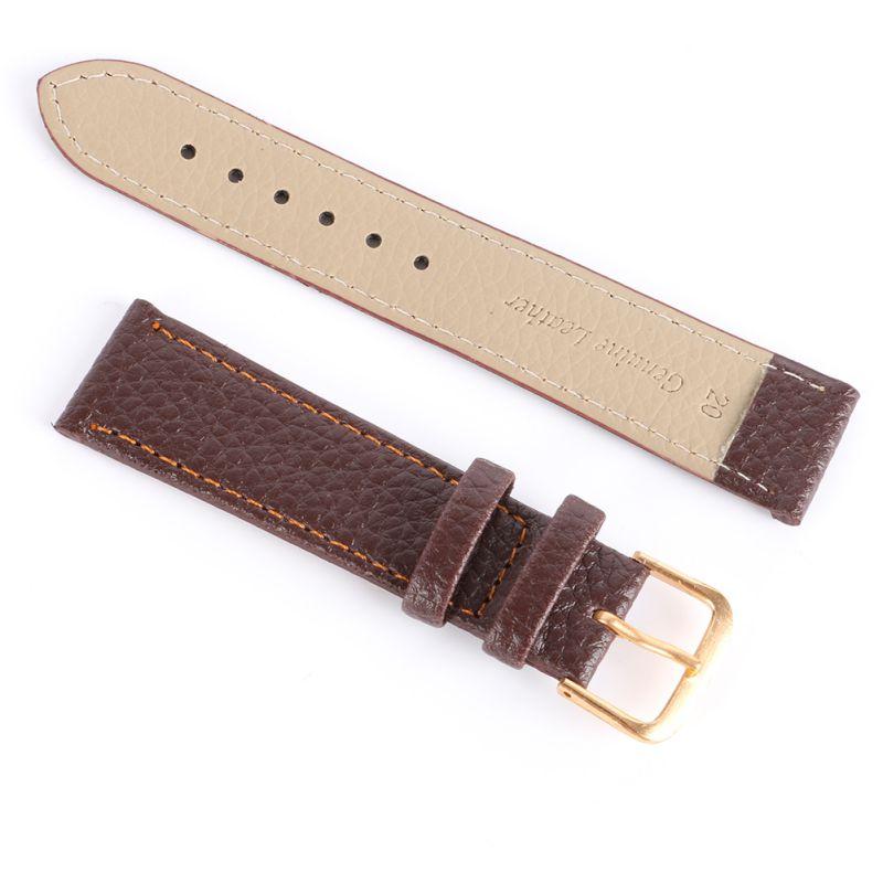 Lychee Pattern PU Leather Watch Strap