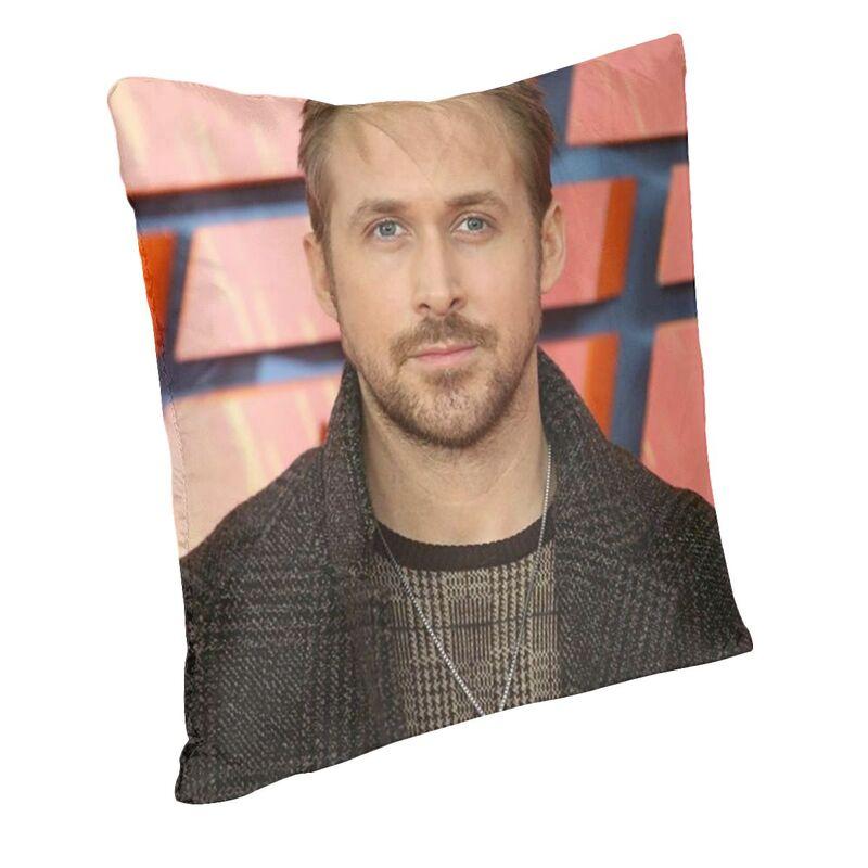 Federa Cuscino Attore Canadese Ryan Gosling 45x45cm Decorazione Casa Stampa 3D Cuscino Decorativo per Auto Due Lati