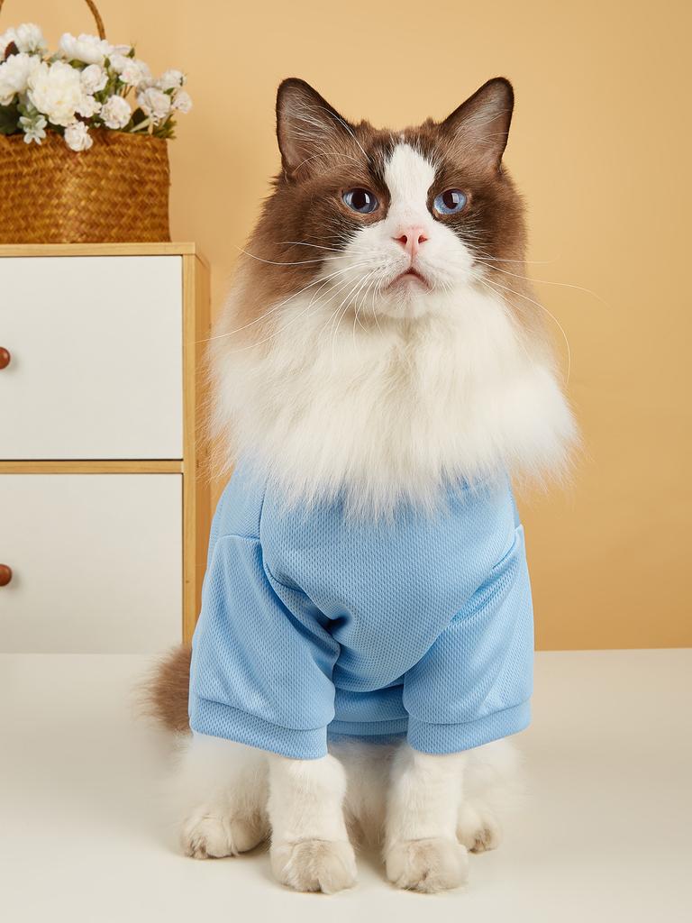 Pet Cloth Dog T-shirt with Cute Shark Pattern Printed Clothes for Doggy Dog Cat Apparel Costume Kitten