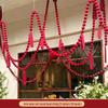 Festoso Ciondolo in Velluto Rosso Vino per Decorazioni di Capodanno e Festa di Primavera