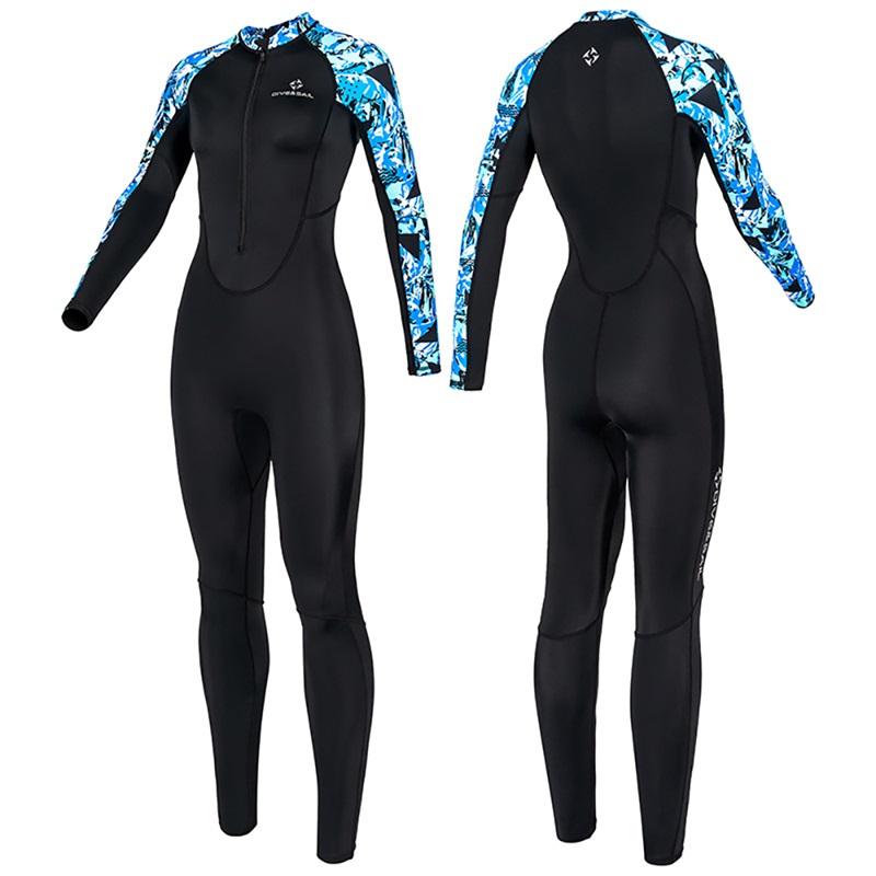 Women Full Body Swimsuit Rash Guard Lycra Thin Wetsuit One Piece Swimwear Zipper Long Sleeve Diving Skin Beachwears Sun Protect