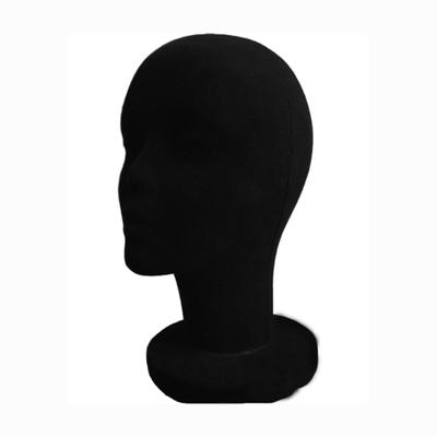 Tête de mannequin en mousse floquée pour perruques, lunettes, chapeaux, outil d'affichage