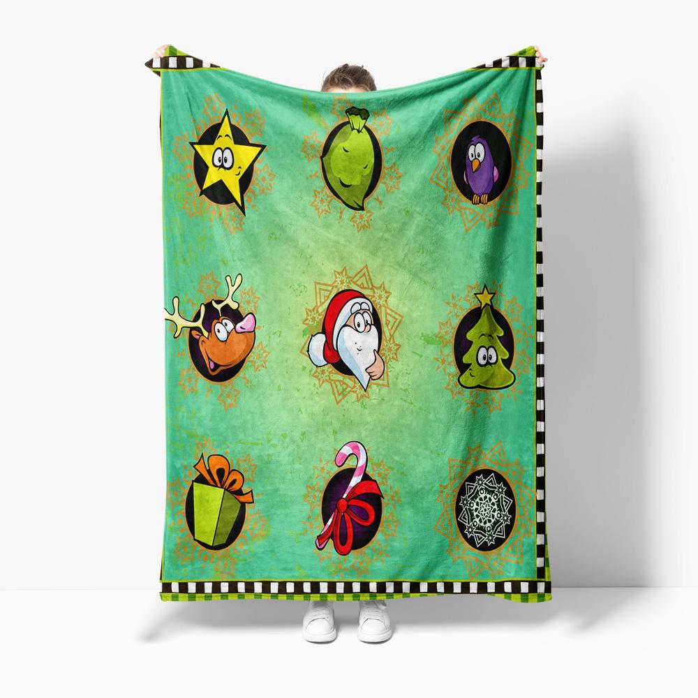 Cozy Throw Blanket Soft Warm Flannel Fleece Sherpa Reversible Lightweight Home Decor Gift for Women Men Kids Dorm Room Living Ro