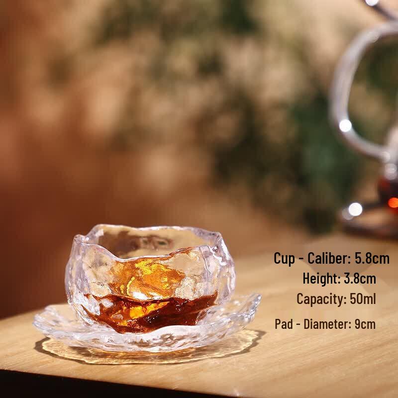 Japanese Style Minimalist Glass Tasting Cup with Lid