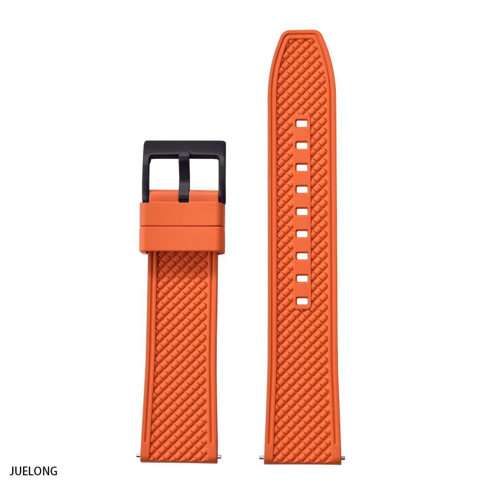 New Design HAISCH FKM Rubber Watch Strap 18mm 20mm 22mm 24mm Bullet Shape Quick Release Watch Bands Diving Waterproof Wristbands