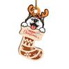 Cartoon Dog Socks Christmas Pendants Decorative Dog Car Pendant  Car