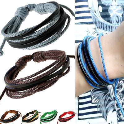 Britischer Stil Geflochtenes Lederarmband: Modischer Unisex-Schmuck mit farbenfrohem Design für das Drachenbootfest