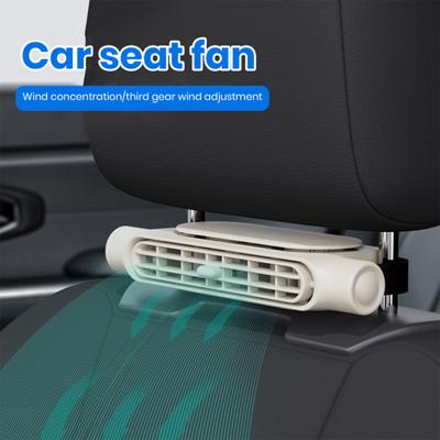 Car Cooling Fan Vehicle Rear Headrest Fan Speed Adjustable Easy To Install USB Plug-in Bladeless Powerful Electric Air Circulation Fan