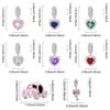 Copper Zircon Red Love Heart Lover Series Charms Beads Fit Original Pan Bracelet Bangles Diy Fine Jewelry