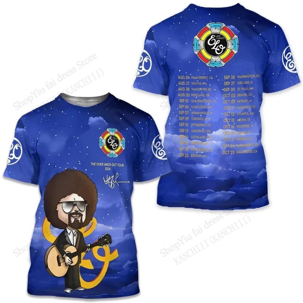Neues Rockband Electric Light Orchestra 3D-Druck T-Shirt Herren Damen Mode Hip Hop Kurzarm-T-Shirt Kinder Oberteile T-Shirts Elo Light