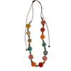 Niche design ins colorful dopamine rice beads beaded necklace femininity versatile collarbone neck chain jewelry