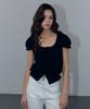 Obeutte Claire Ruffle Blouse_Black