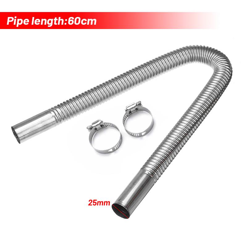 

25mm Stainless Steel Exhaust Pipe Tube Air Parking Heater Fit For Air Diesels Parking Tank Car Heaters Accessories 60cm/150cm