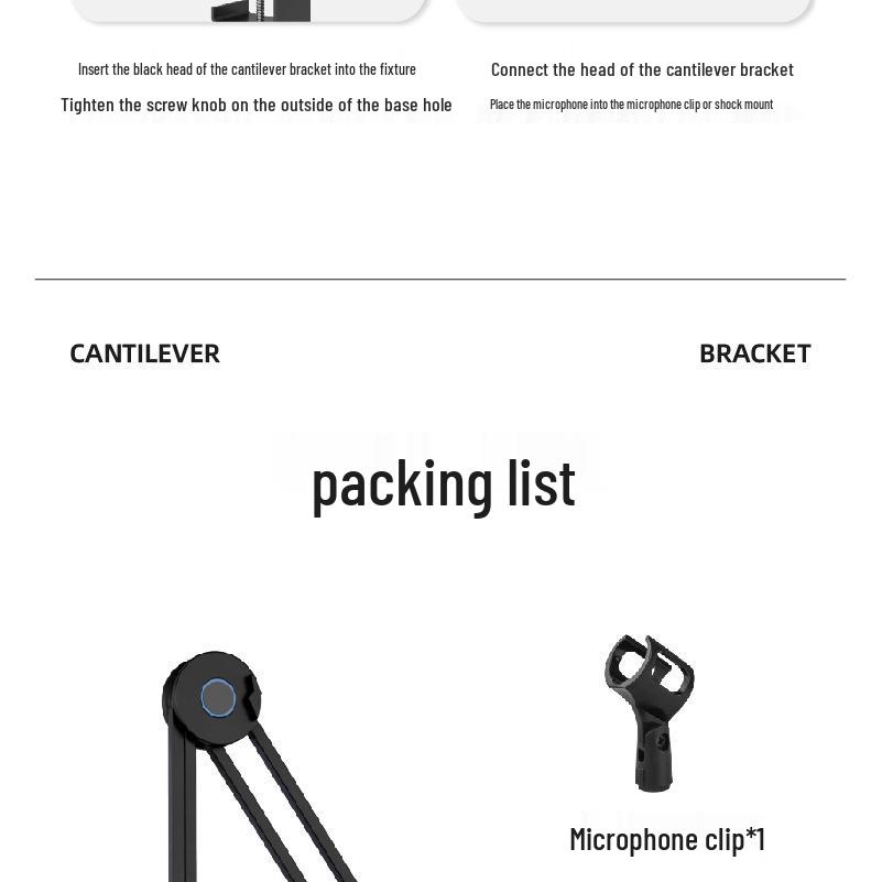 Cross-New Anti-Shake Universal Desktop Microphone Cantilever Stand