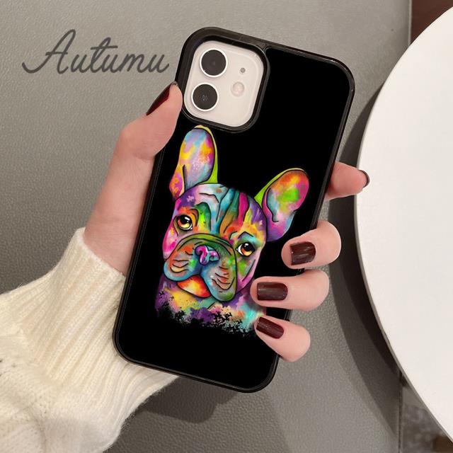 French Bulldog Cute Cartoon Phone Case for iPhone 11 12 13 14 Pro Max Mini X XR XS SE 2020 6S 7 8 Plus Samsung S21 S22 Shell