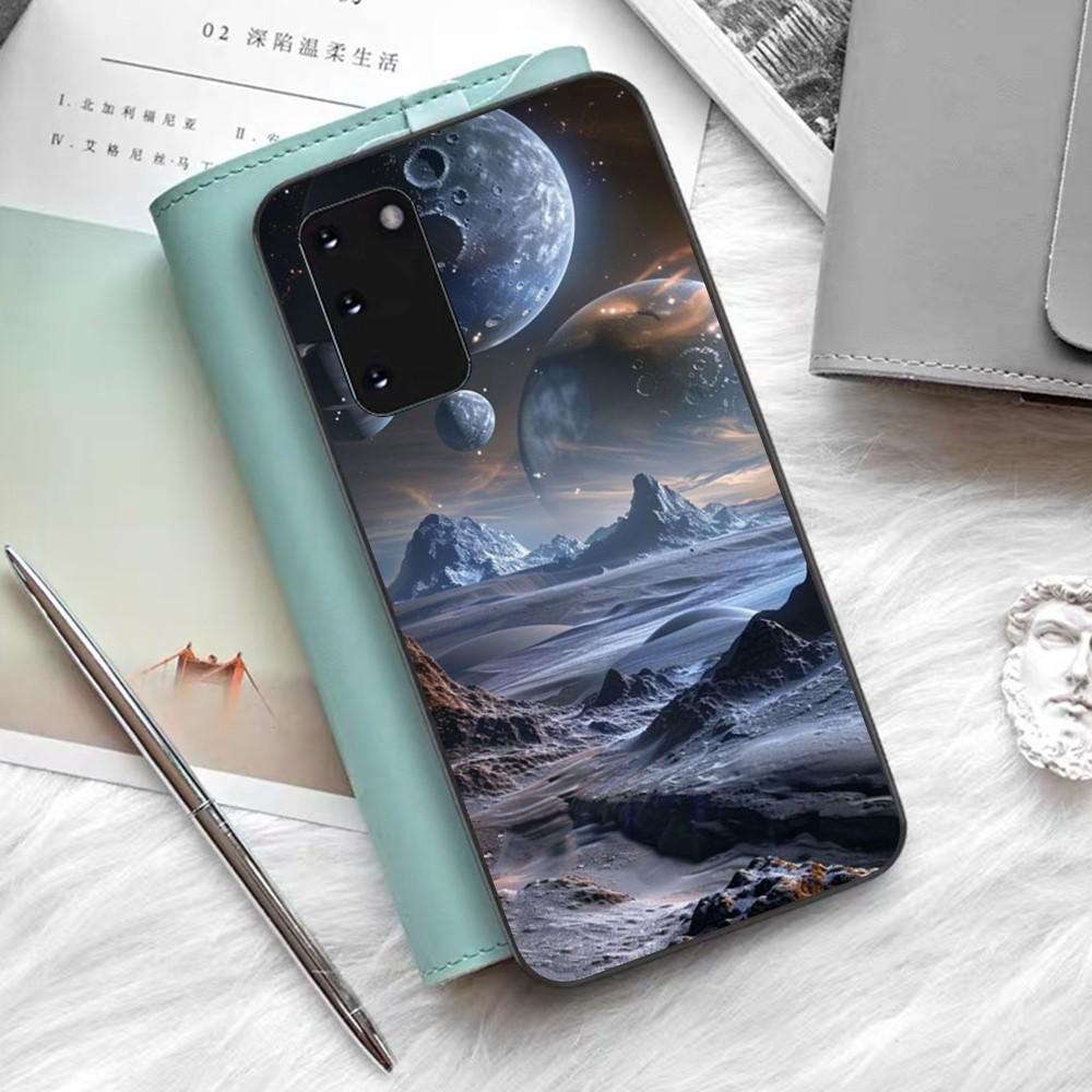 Weltraum Universum Galaxie Handyhülle Silikon PC+TPU Für Samsung S10 20 30 22 23 24 Plus Lite Ultra Hülle