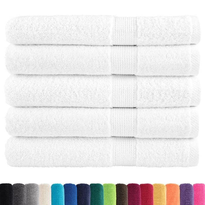VidaXL Serviettes de Sauna de Qualité Supérieure 25 pcs, Paréos de Sauna, Draps de Bain, Serviettes de Douche Salle de Bain 137139